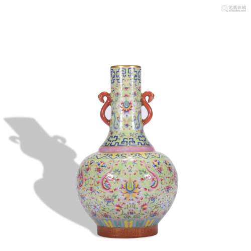 A famille-rose 'floral' vase