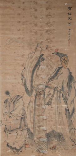 A Gu luo's figure painting