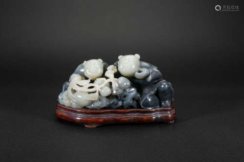 Jade Pattern-Gods Of He-He From Qing
