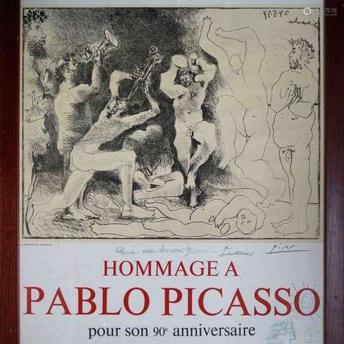 Pablo PICASSO (1881-1973) D'après. Affiche 