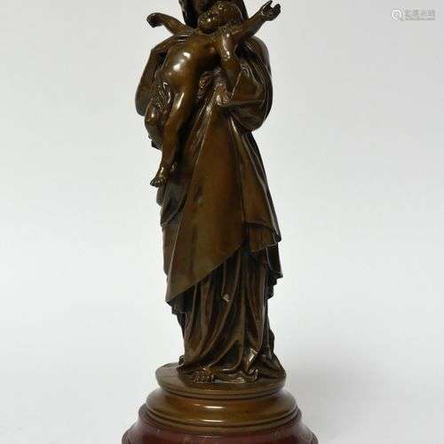 Gustave DORÉ (1832-1883) Vierge à l’enfant Epreuve en bronze...