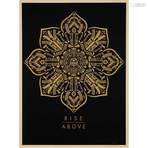 SHEPARD FAIREY (né en 1970) RISE ABOVE & RAISE THE CALIBER, ...