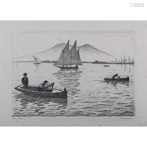 ALBERT MARQUET (1875-1947) LE PORT DE NAPLES Lithographie su...