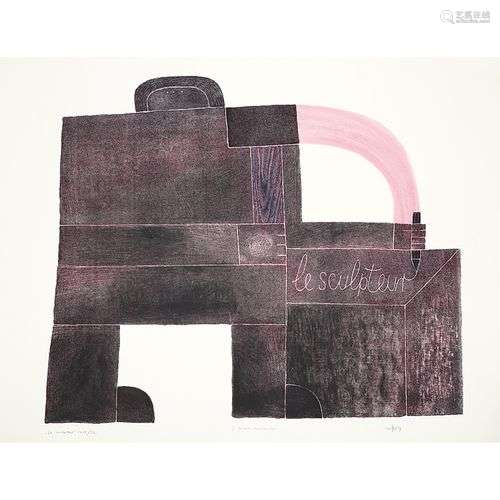 PIERRE SZÉKÉLY (1923-2001) LE SCULPTEUR, 1981 Lithographie e...