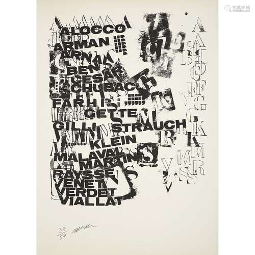 ARMAN (1928-2005) ÉCOLE DE NICE, 1967 - 1972 AFFICHE POUR LE...