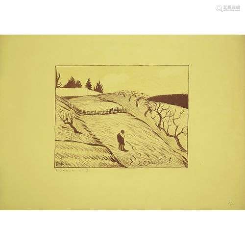 PAUL SÉRUSIER (1864-1927) PAYSAGE, 1893 Lithographie sur vél...