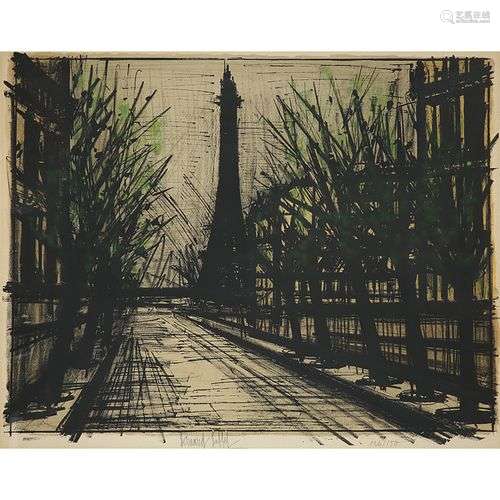 BERNARD BUFFET (1928-1999) LA TOUR EIFFEL, 1962 PLANCHE TIRÉ...