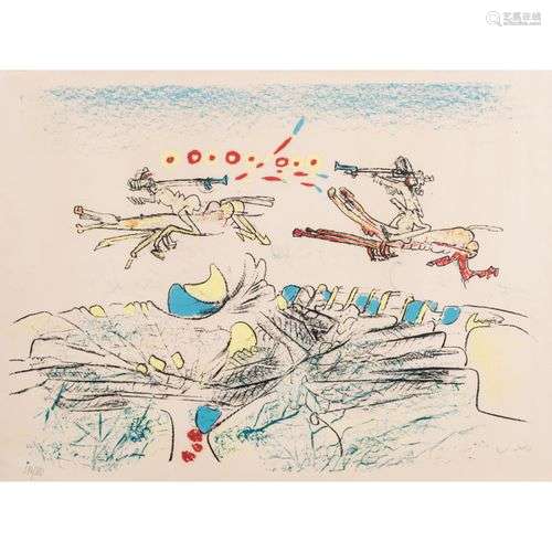 ROBERTO MATTA (1911-2002) LES JUPITIENS Lithographie en coul...