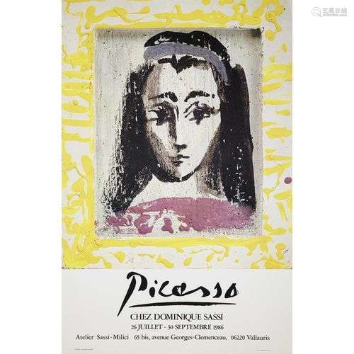 [AFFICHE]. - PABLO PICASSO (D'APRÈS) Picasso Chez Dominique ...
