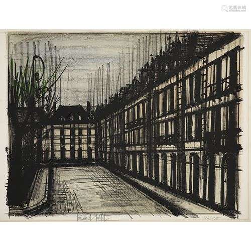 BERNARD BUFFET (1928-1999) PLACE DES VOSGES, 1962 PLANCHE TI...