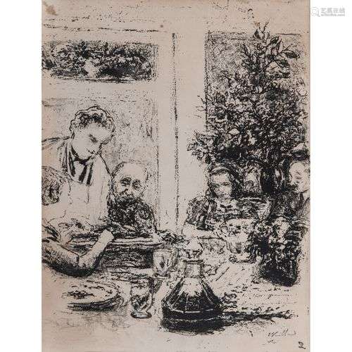 ÉDOUARD VUILLARD (1868-1940) LE REPAS, 1935 Lithographie sur...