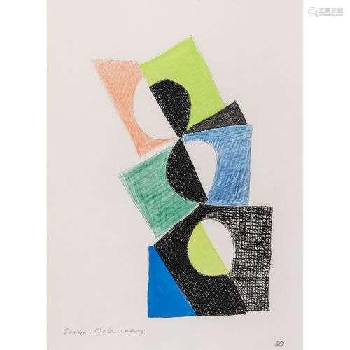 SONIA DELAUNAY (1885-1979) PLANCHE TIRÉE DU LIVRE JUSTE PRÉS...