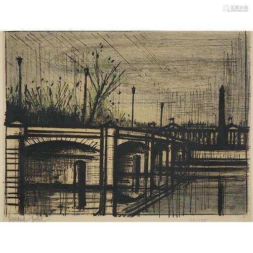 BERNARD BUFFET (1928-1999) LE PONT DE LA CONCORDE, 1962 PLAN...