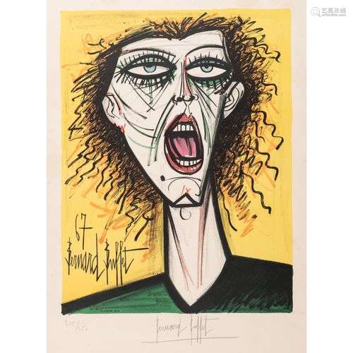 BERNARD BUFFET (1928-1999) LE CRI, 1967 Lithographie en coul...