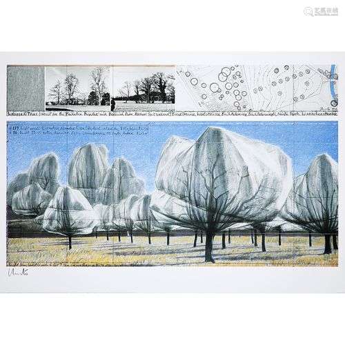 CHRISTO (1935-2020) ET JEANNE-CLAUDE (1935-2009) WRAPPED TRE...