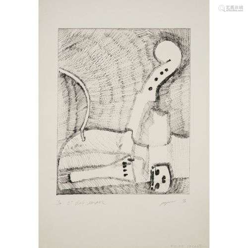 ARMAN (1928-2005) VIOLON VOLANT I, 1970 Pointe sèche sur vél...