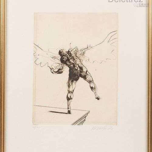 Claude WEISBUCH (1927 2014) L'ange, 41/100, Gravure, signée ...