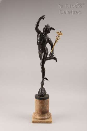 D après Jean de BOLOGNE Mercure volant Statuette en bronze p...
