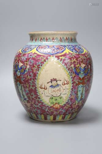 A Chinese famille rose vase made for the Thai market, height...