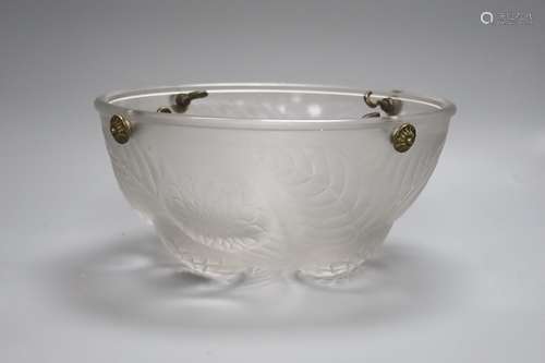 An R. Lalique dalias pattern plaffonier, marked R. LALIQUE F...