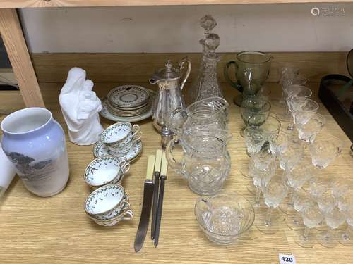 Assorted ceramics and glass