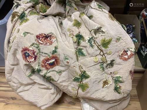 A Religious brocade cape, altered, with damage, together wit...