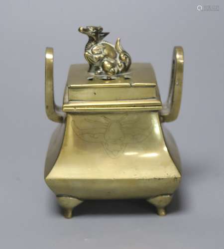 A Chinese bronze censer, Xuande mark on base, late Qing peri...