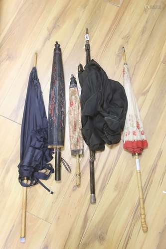 A collection of parasols and umbrellas