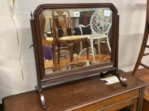 A mahogany dressing table mirror, width 53cm height 52cm