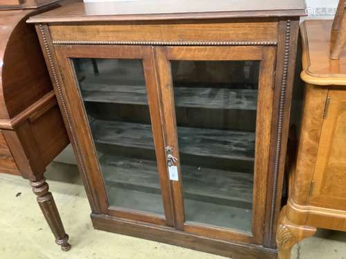 An early 20th century oak pier cabinet, width 90cm depth 28c...