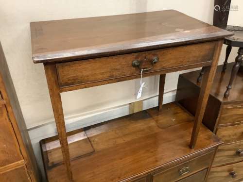 A George III mahogany side table, width 82cm depth 50cm heig...