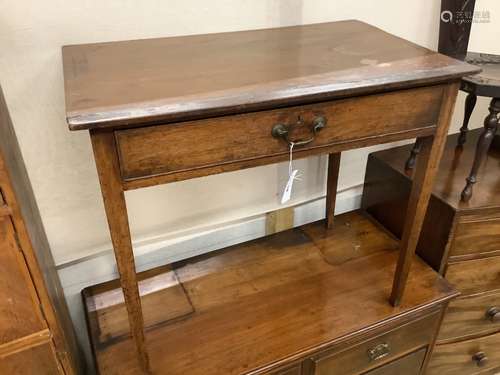 A George III mahogany side table, width 82cm depth 50cm heig...