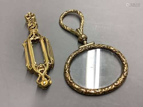 A late 19th century French yellow metal (18ct poincon mark) ...