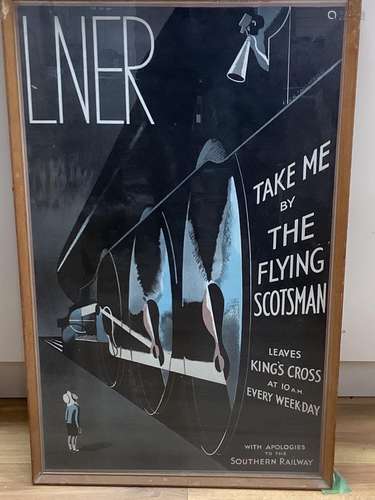 A reproduction 'Take Me By The Flying Scotsman' poster from ...