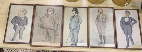 Five assorted Vanity Fair prints including Oscar Wilde, and ...