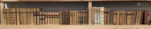 ° A collection of mixed 19th and 20th century leather bound ...