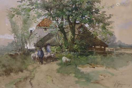 Johannes Josephus Garjeanne (1860-1930), watercolour, A Dutc...