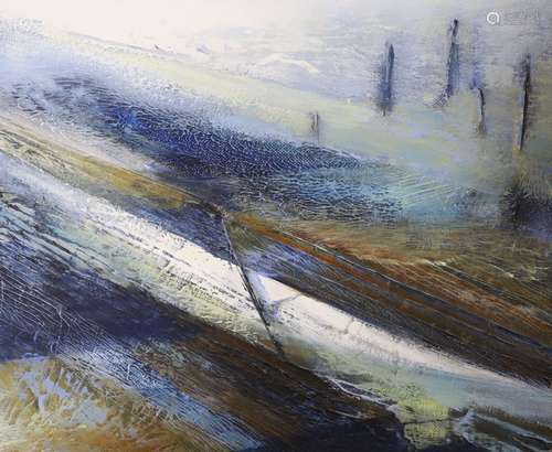 Catherine Barnes, oil on canvas, 'On Moving Waters', signed ...