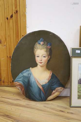 Continental School, oil on canvas, Portrait of an 18th centu...