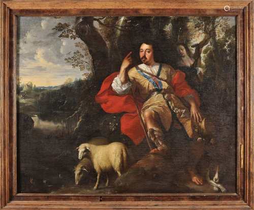 Portrait of a gentleman represented as a shepherd