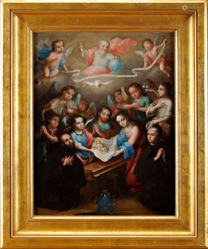 JOSEPH DE PAEZ - 1720-1790, Adoration of the Child Jesus