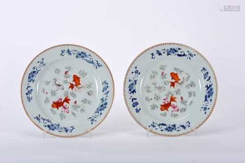 A pair of large serving plates