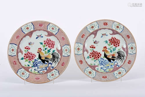 A pair of large serving plates