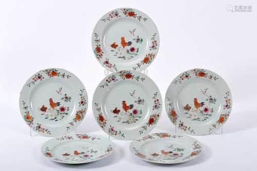 A set of six plates