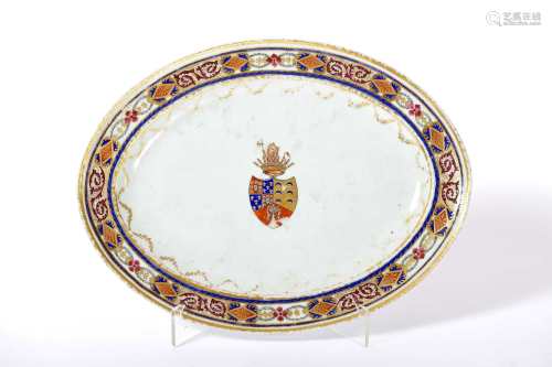 An oval platter