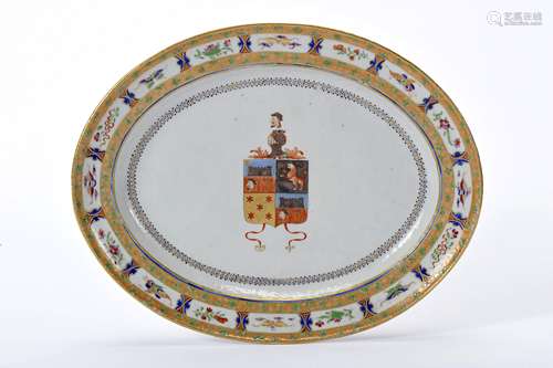 An oval platter