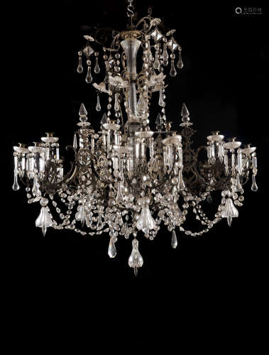 A twenty-light chandelier
