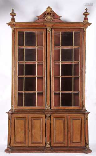 A bookcase cabinet