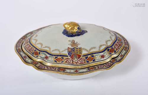 A covered scalloped platter