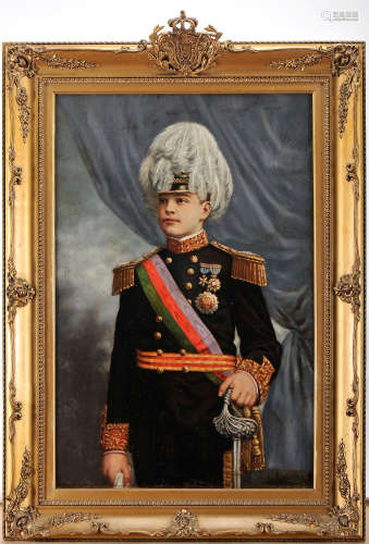 Portrait of King D. Manuel II of Portugal (1889-1932) in gra...